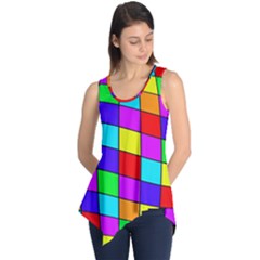 Colorful Cubes Sleeveless Tunic