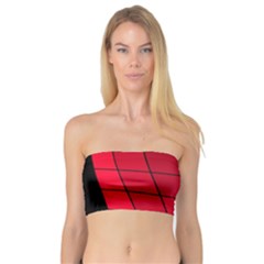 Red Abstraction Bandeau Top