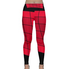 Red Abstraction Yoga Leggings