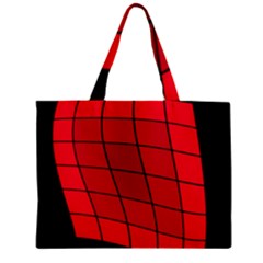 Red Abstraction Zipper Mini Tote Bag