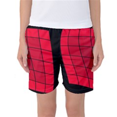 Red Abstraction Women s Basketball Shorts