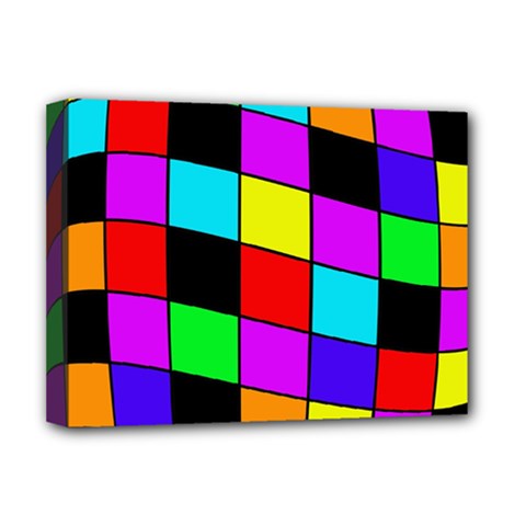 Colorful Cubes  Deluxe Canvas 16  X 12   by Valentinaart