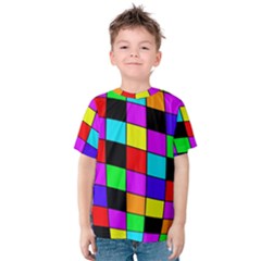 Colorful Cubes  Kid s Cotton Tee