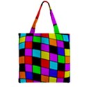 Colorful cubes  Zipper Grocery Tote Bag View1