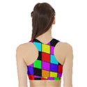 Colorful cubes  Sports Bra with Border View2