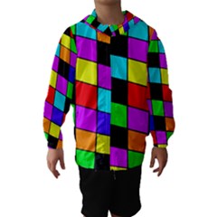 Colorful Cubes  Hooded Wind Breaker (kids)