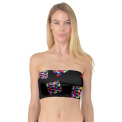 Flying  Colorful Cubes Bandeau Top