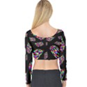 Colorful abstraction Long Sleeve Crop Top View2