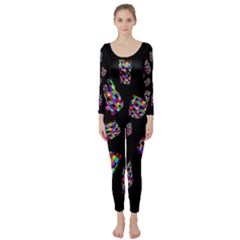 Colorful Abstraction Long Sleeve Catsuit