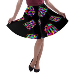 Colorful Abstraction A-line Skater Skirt