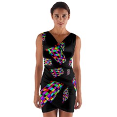 Colorful Abstraction Wrap Front Bodycon Dress by Valentinaart