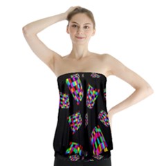 Colorful Abstraction Strapless Top