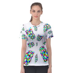 Colorful Abstraction Women s Sport Mesh Tee