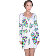 Colorful Abstraction Long Sleeve Nightdress