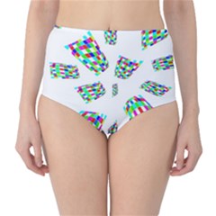 Colorful Abstraction High-waist Bikini Bottoms by Valentinaart