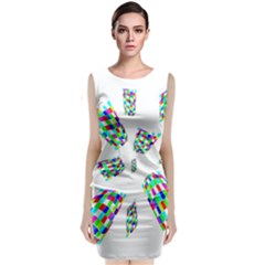 Colorful Abstraction Classic Sleeveless Midi Dress