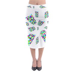 Colorful Abstraction Midi Pencil Skirt