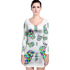 Colorful Abstraction Long Sleeve Bodycon Dress