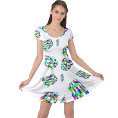 Colorful Abstraction Cap Sleeve Dresses by Valentinaart