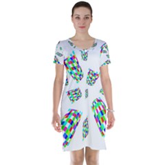 Colorful Abstraction Short Sleeve Nightdress