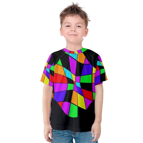 Abstract Colorful Flower Kid s Cotton Tee by Valentinaart