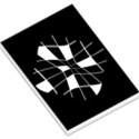 Black and white abstract flower Large Memo Pads View1