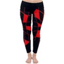 Red abstract flower Winter Leggings  View1