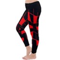 Red abstract flower Winter Leggings  View2