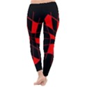 Red abstract flower Winter Leggings  View4