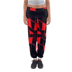 Red Abstract Flower Women s Jogger Sweatpants