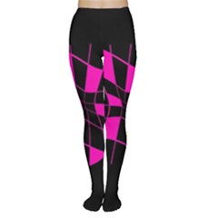 Pink Abstract Flower Women s Tights by Valentinaart