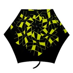 Yellow Abstract Flower Mini Folding Umbrellas