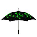 Green abstract flower Straight Umbrellas View3