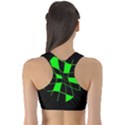 Green abstract flower Sports Bra View2