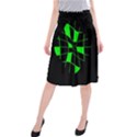 Green abstract flower Midi Beach Skirt View1