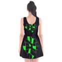 Green abstract flower Scoop Neck Skater Dress View2