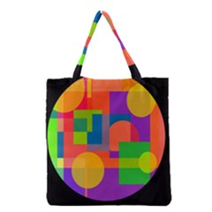 Colorful Circle  Grocery Tote Bag by Valentinaart