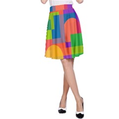 Colorful Circle  A-line Skirt