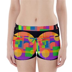 Colorful Circle  Boyleg Bikini Wrap Bottoms by Valentinaart