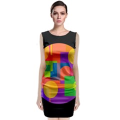 Colorful Circle  Classic Sleeveless Midi Dress