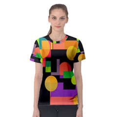 Colorful Abstraction Women s Sport Mesh Tee