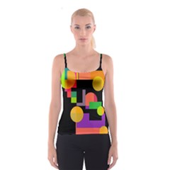 Colorful Abstraction Spaghetti Strap Top