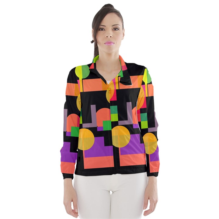 Colorful abstraction Wind Breaker (Women)