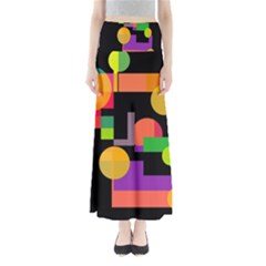 Colorful Abstraction Maxi Skirts