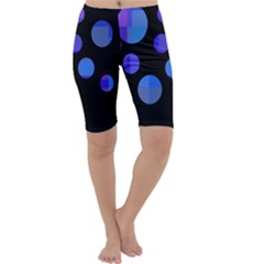 Blue Circles  Cropped Leggings 