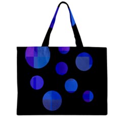 Blue Circles  Zipper Mini Tote Bag