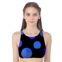 Blue Circles  Tank Bikini Top