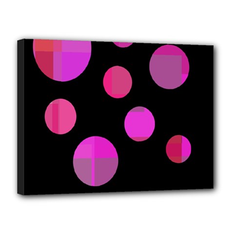 Pink Abstraction Canvas 16  X 12 