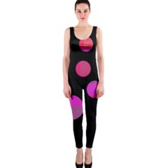 Pink Abstraction Onepiece Catsuit by Valentinaart