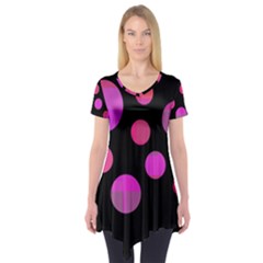 Pink Abstraction Short Sleeve Tunic 